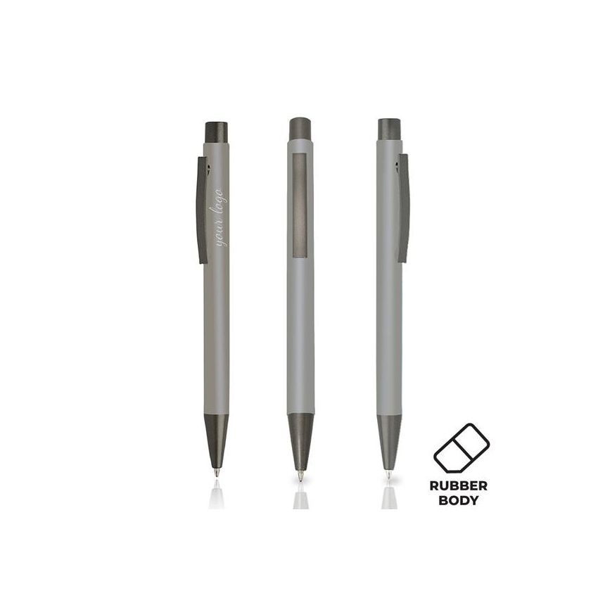 Aluminium Ballpoint Pen, rubber finish