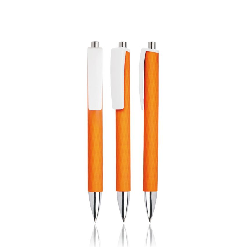 Hexica Ballpoint Pen in plastic, with wide clip