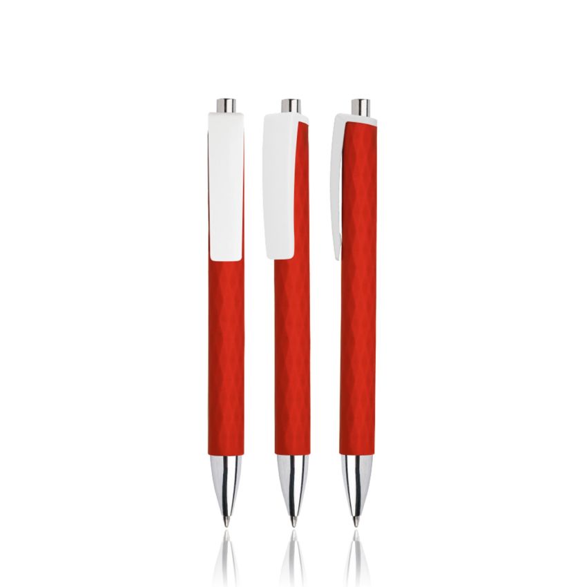 Hexica Ballpoint Pen in plastic, with wide clip