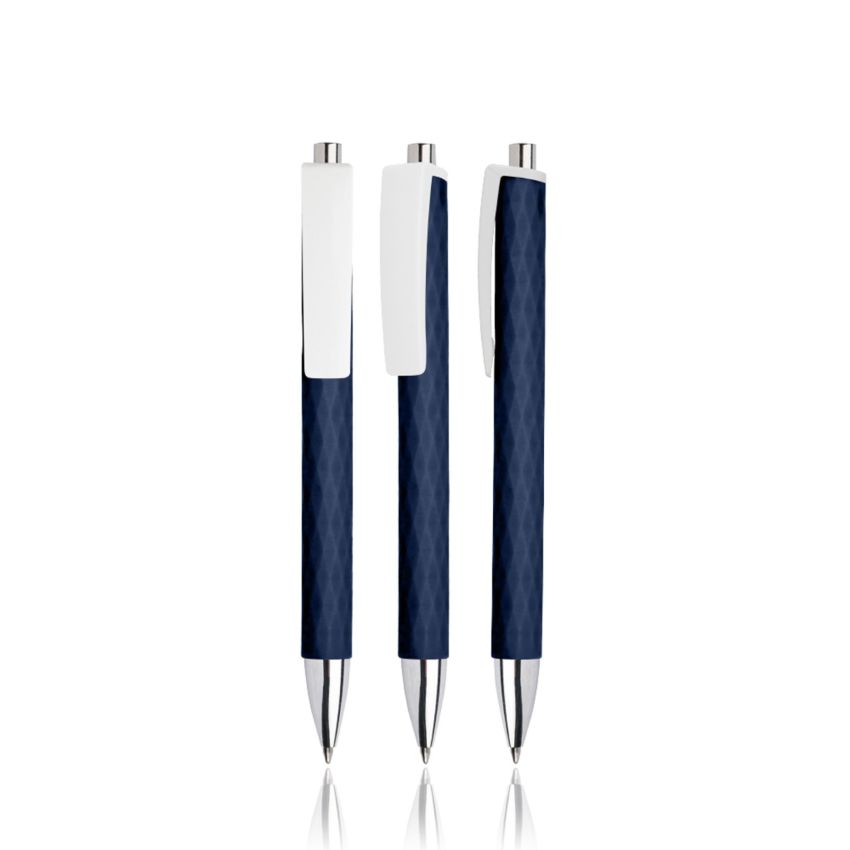 Hexica Ballpoint Pen in plastic, with wide clip