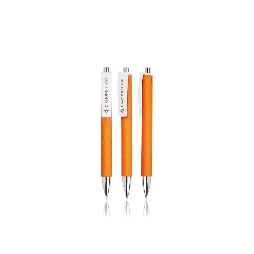 Hexica Ballpoint Pen in plastic, with wide clip