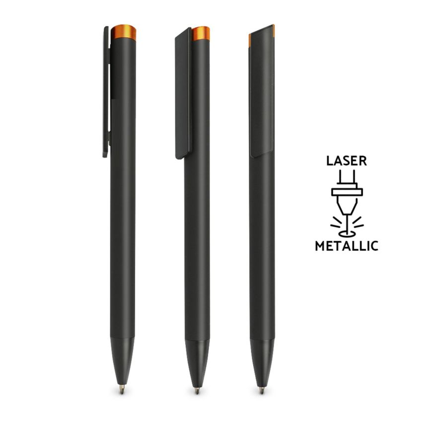 Clipsy Aluminium Ballpoint Pen with Rubber Finish