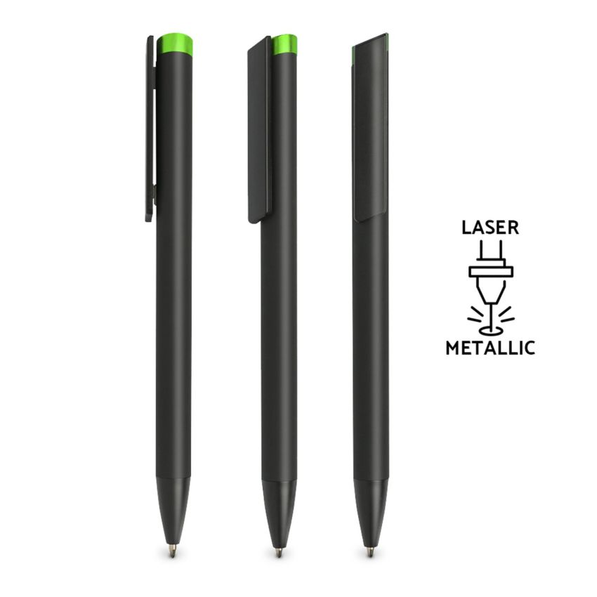 Clipsy Aluminium Ballpoint Pen with Rubber Finish