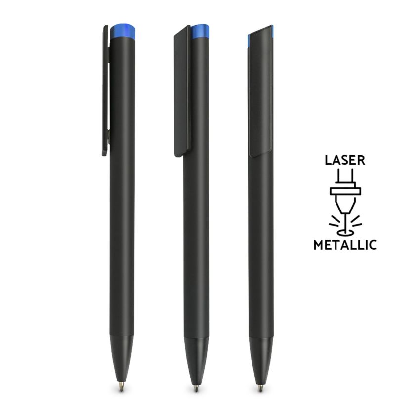 Clipsy Aluminium Ballpoint Pen with Rubber Finish