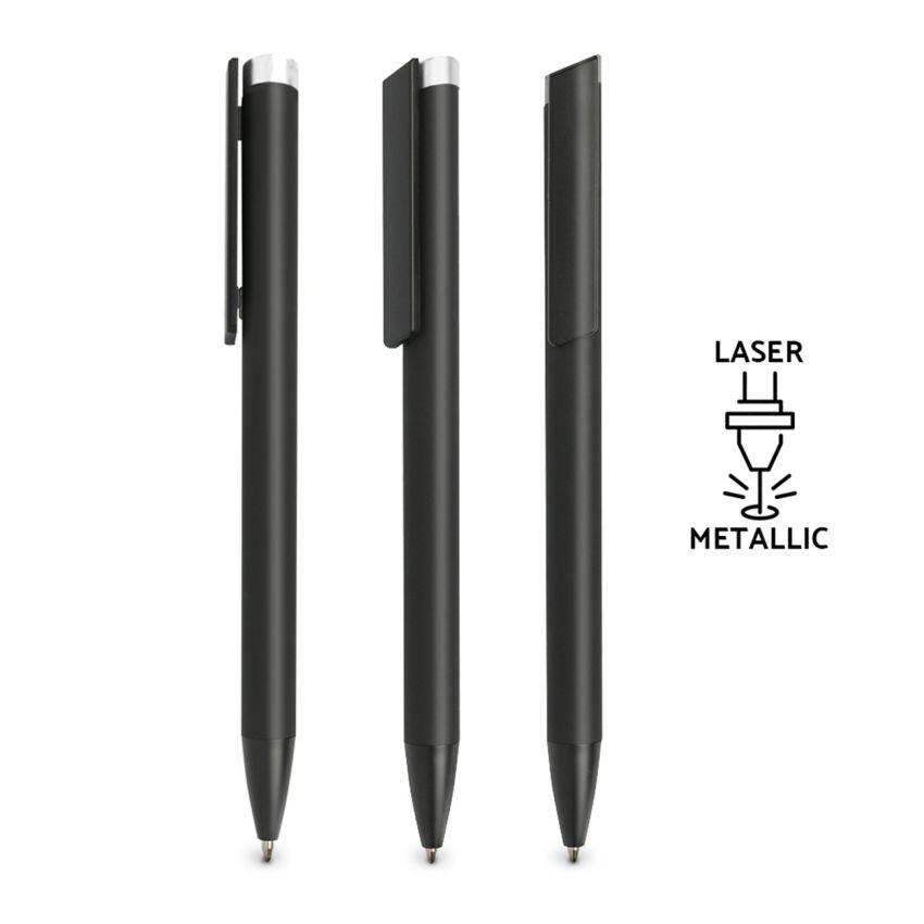 Clipsy Aluminium Ballpoint Pen with Rubber Finish