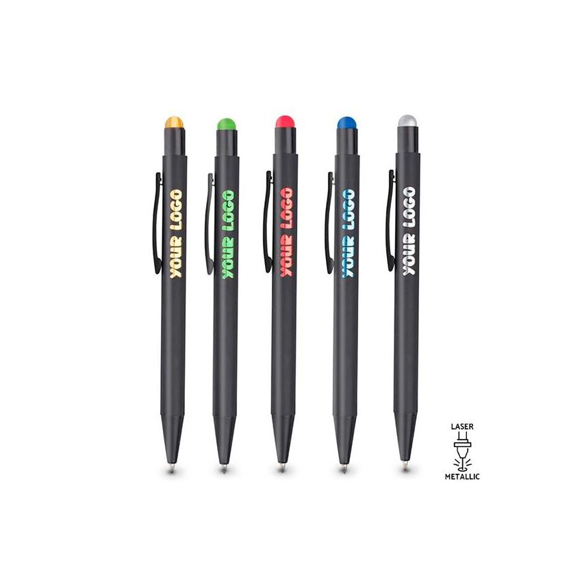 Touchy Aluminium Ballpoint Pen, coloured touch