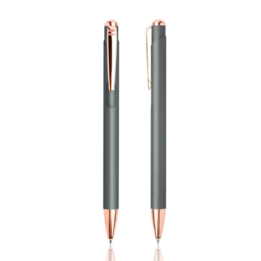 Writz Metal Ballpoint Pen with Copper-Coloured Details