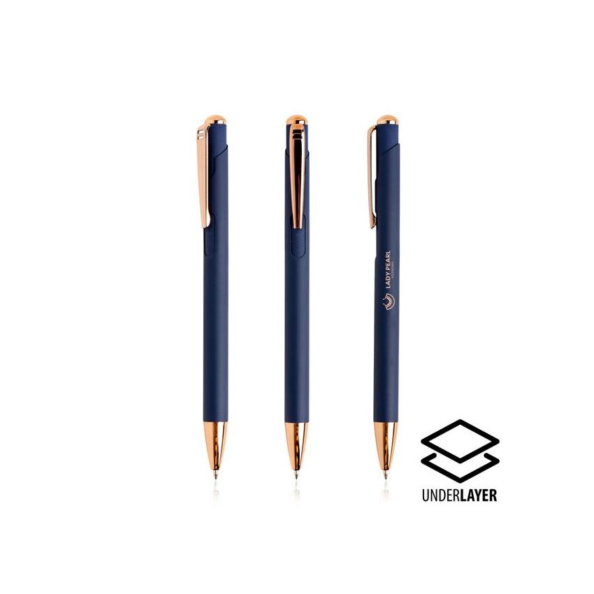 Writz Metal Ballpoint Pen with Copper-Coloured Details