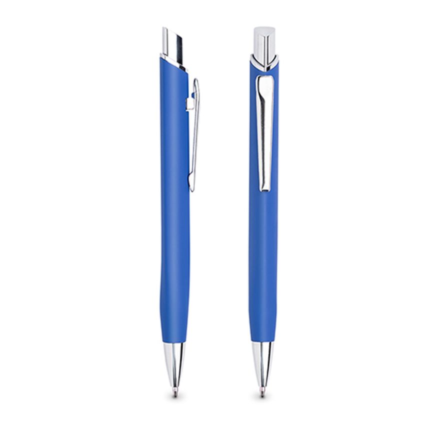 Chrome Metal Ballpoint Pen, with Rubber Finish