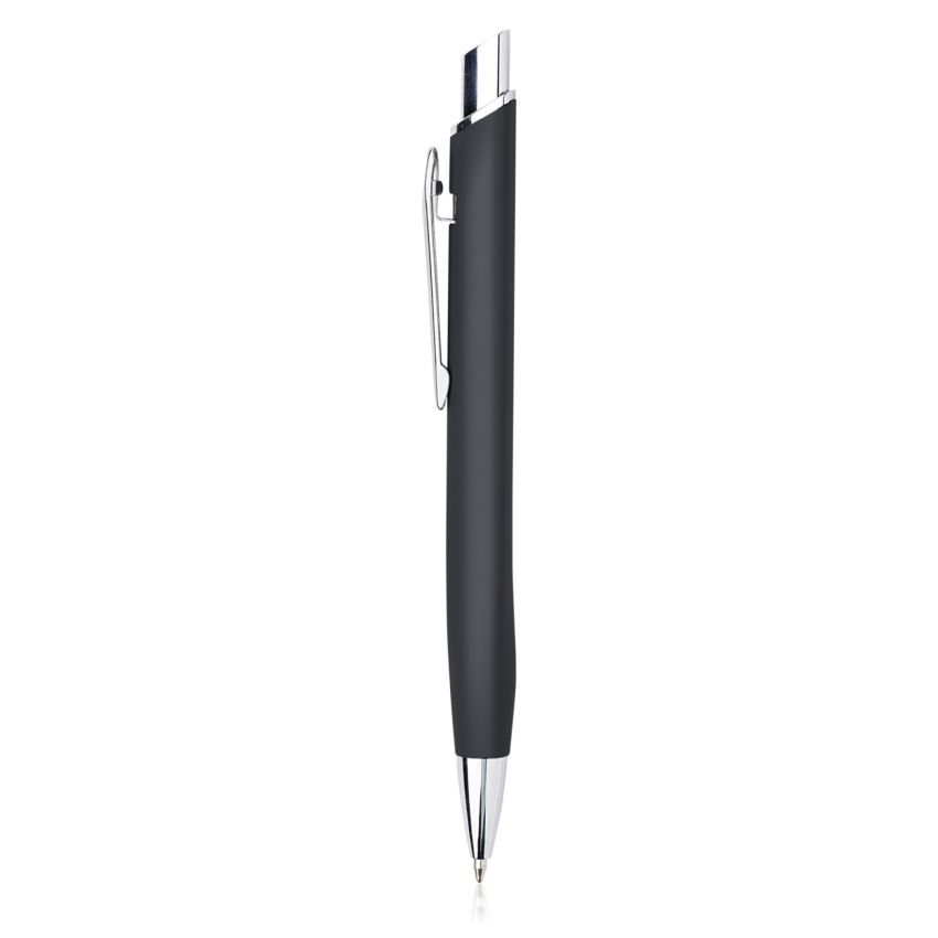 Chrome Metal Ballpoint Pen, with Rubber Finish
