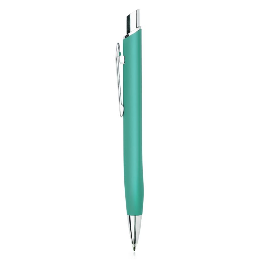 Chrome Metal Ballpoint Pen, with Rubber Finish