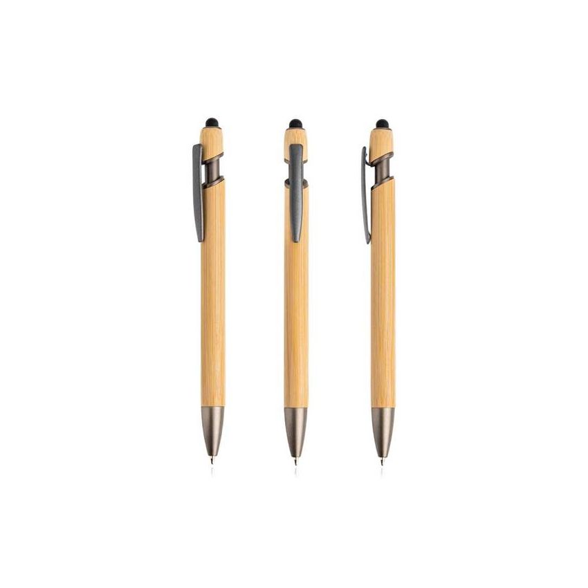 Bamboo Ballpoint Pen with Colourful Touch