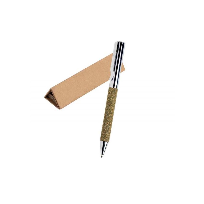 Thévertia Stainless Steel Ballpoint Pen and Tea Residues