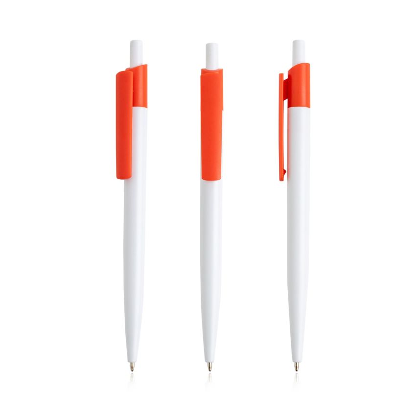 Recyclip Ballpoint Pen in Recycled ABS, Coloured Clip