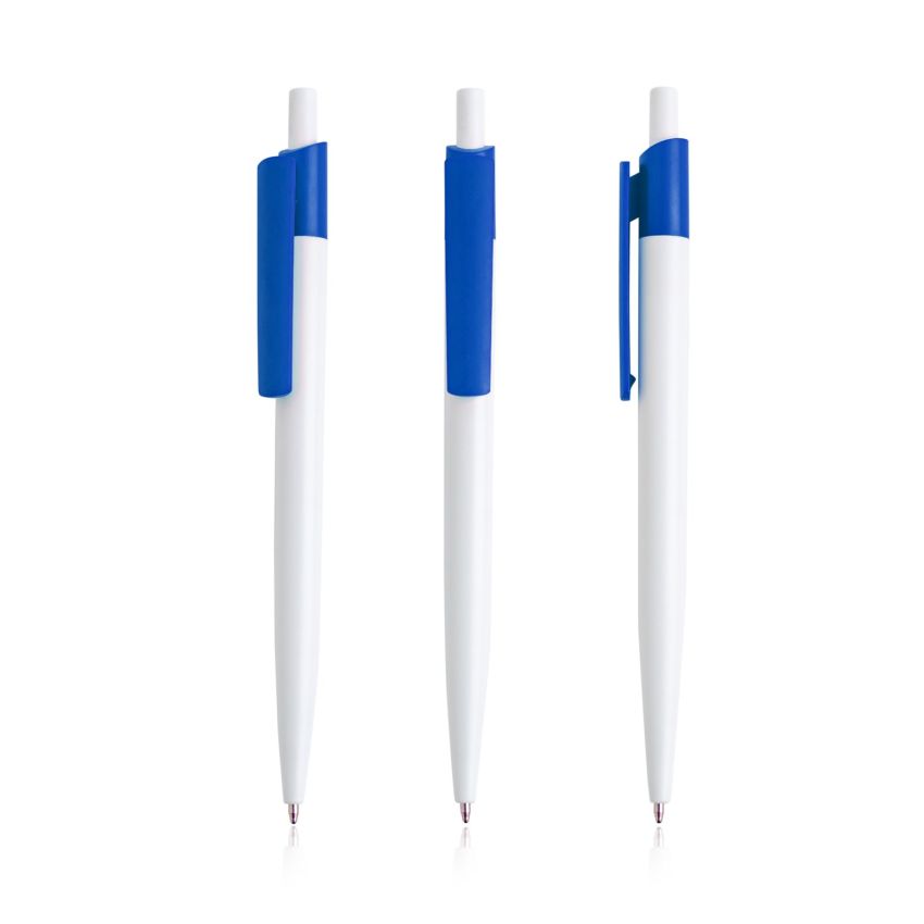 Recyclip Ballpoint Pen in Recycled ABS, Coloured Clip