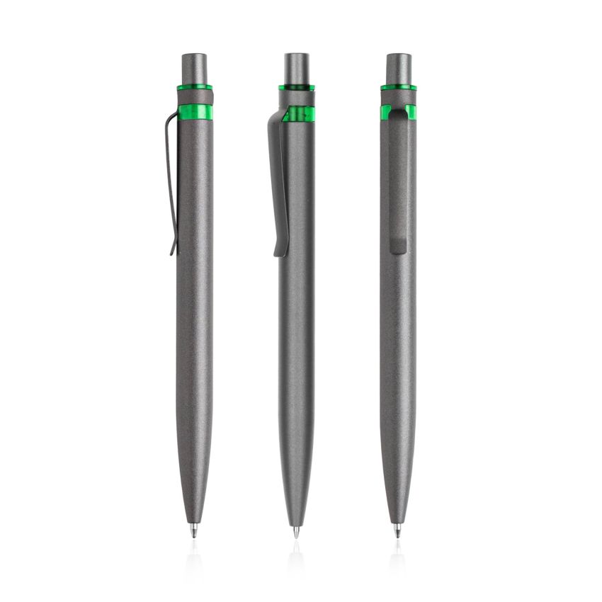 Alur Ballpoint Pen in recycled aluminium, coloured detail