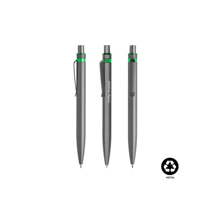 Alur Ballpoint Pen in recycled aluminium, coloured detail