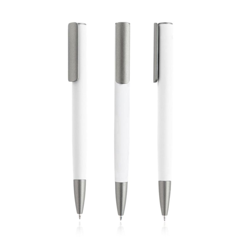 Recycled Aluminium Ballpoint Pen with Rubber Finish