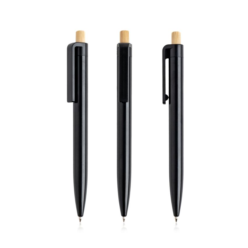 Recycled ABS Ballpoint Pen with Bamboo Detail