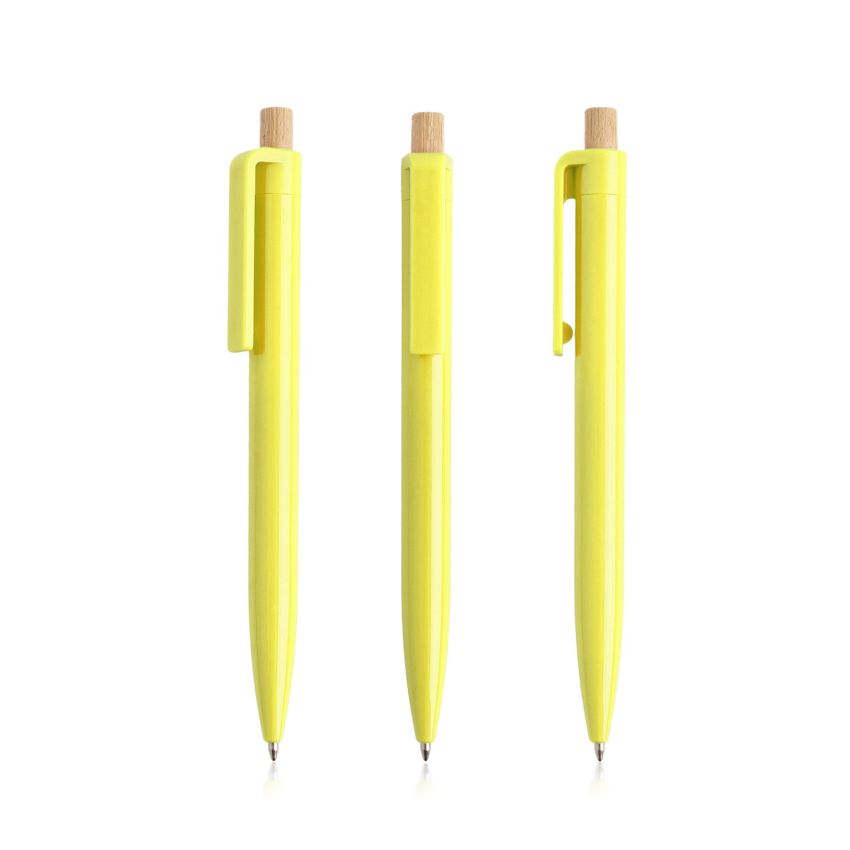 Recycled ABS Ballpoint Pen with Bamboo Detail