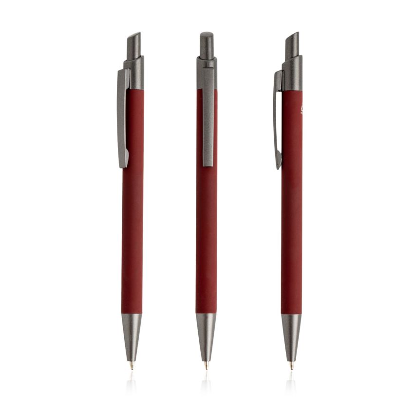 Ballpoint Pen in recycled aluminium, rubber touch