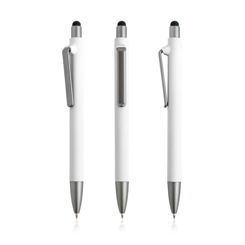 Soft RPP Ballpoint Pen in Ocean-sourced PP, rubber touch