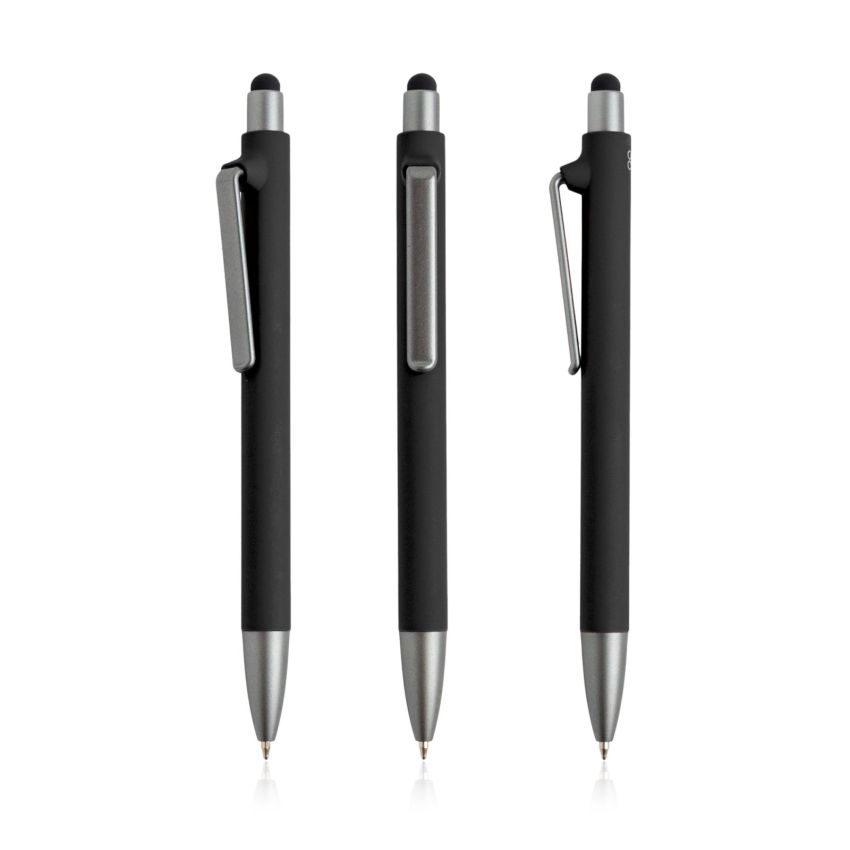Soft RPP Ballpoint Pen in Ocean-sourced PP, rubber touch