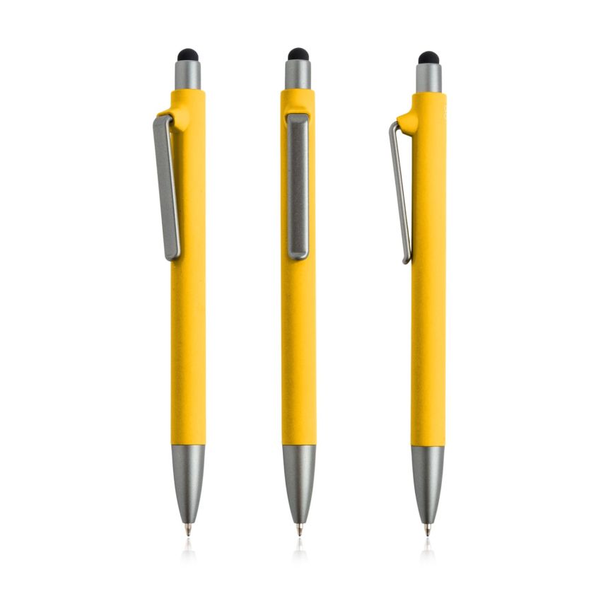 Soft RPP Ballpoint Pen in Ocean-sourced PP, rubber touch