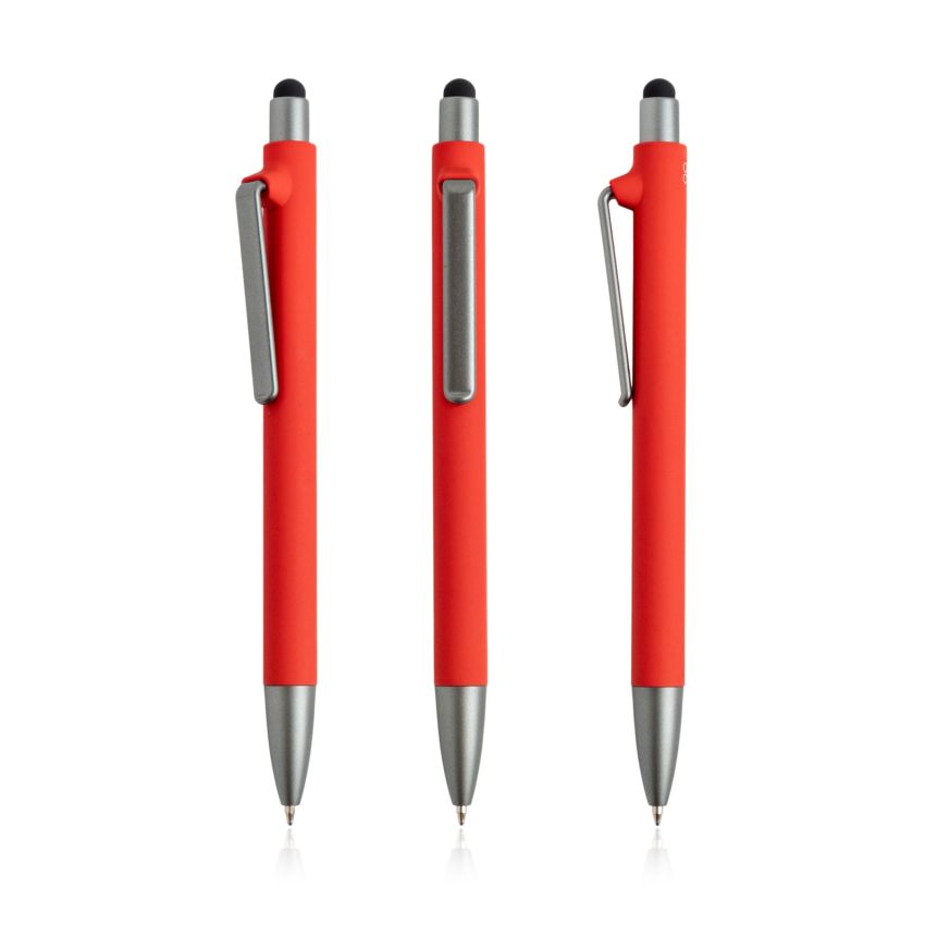Soft RPP Ballpoint Pen in Ocean-sourced PP, rubber touch