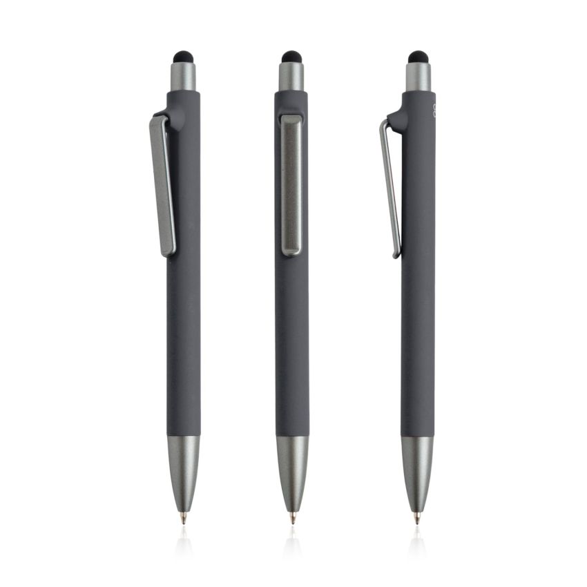 Soft RPP Ballpoint Pen in Ocean-sourced PP, rubber touch