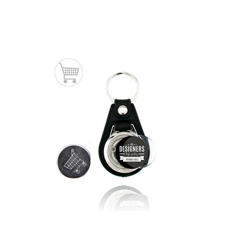 MD-25 Car Keyring Holder MD-25 Car with €1.00 Token for Trolley, Metal