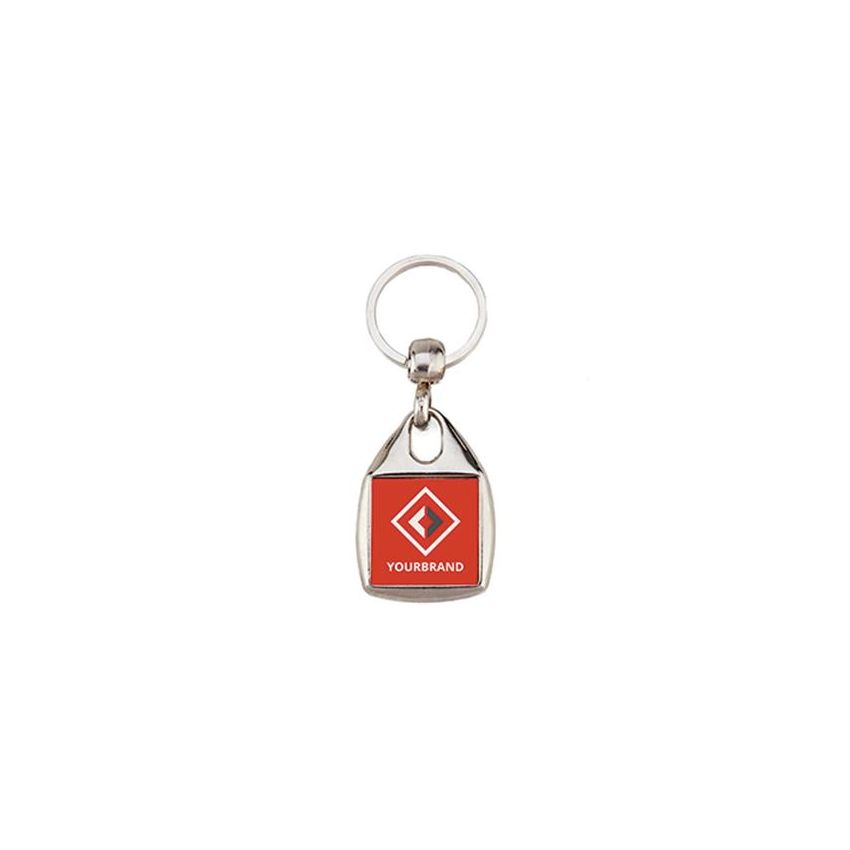 MF-25 D Keyring MF-25D square with 2 sides, metal