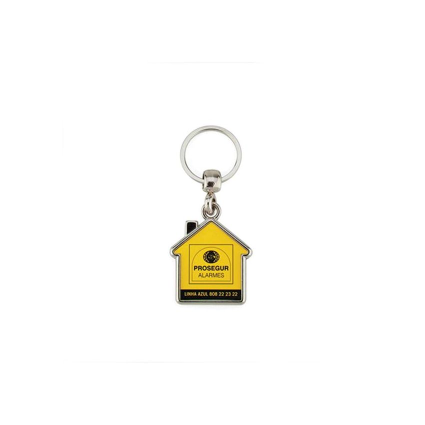 MY-D House-Shaped Keyring with 2 Sides, Metal