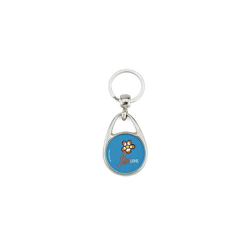 MS-30 Keyring MS-30D teardrop shape with 2 sides, metal