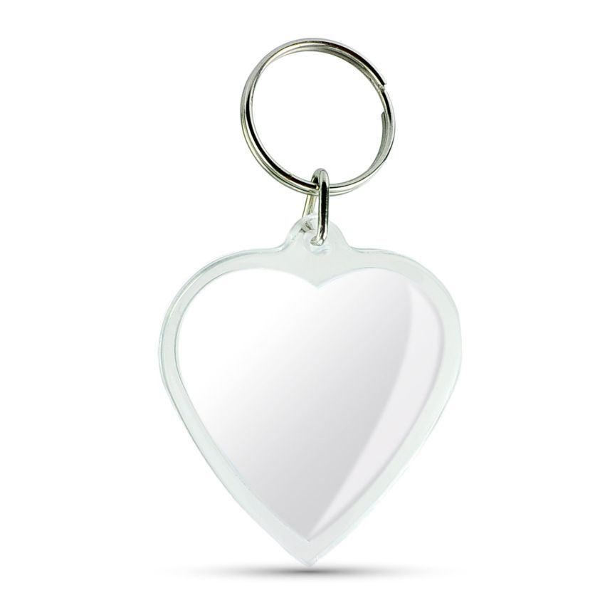 CR-COR Heart-shaped Keyring with 2 sides, acrylic