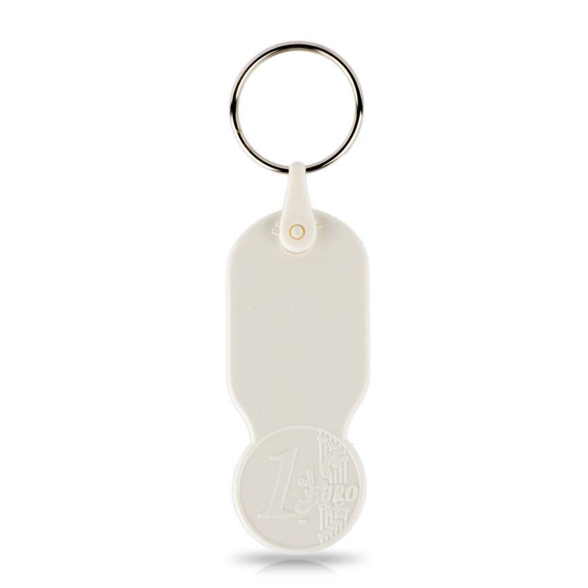 Key01 Keyring with €1.00 token for trolley, PS plastic