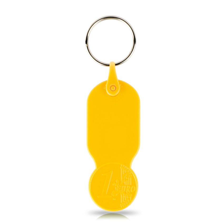 Key01 Keyring with €1.00 token for trolley, PS plastic