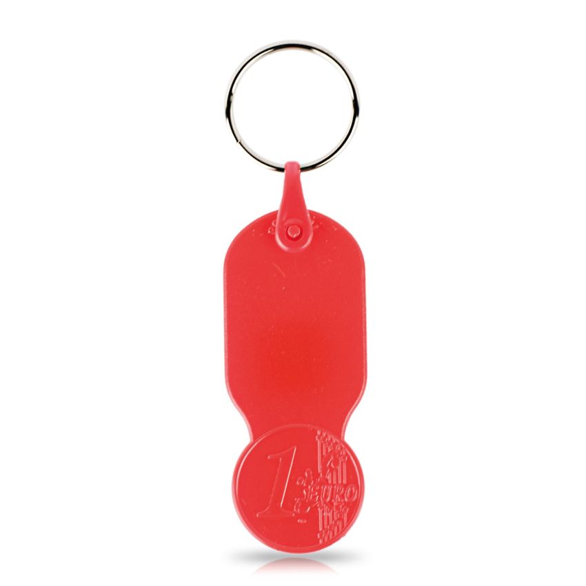 Key01 Keyring with €1.00 token for trolley, PS plastic