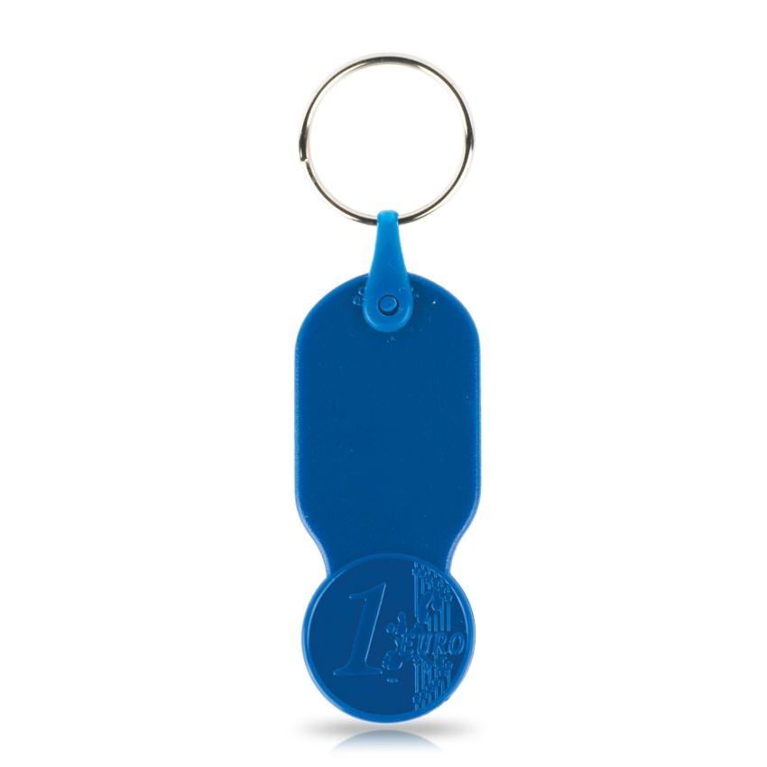 Key01 Keyring with €1.00 token for trolley, PS plastic