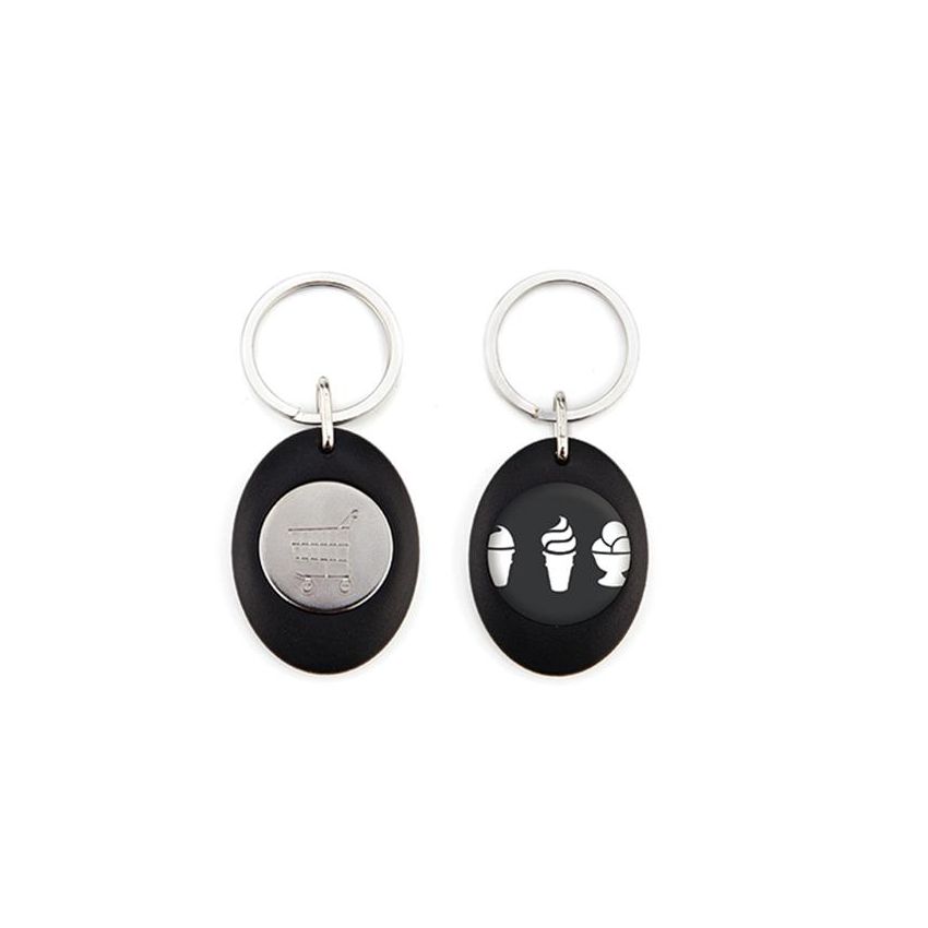 CR-Z Keyring Car CR-Z oval token €1.00 for trolley, plastic