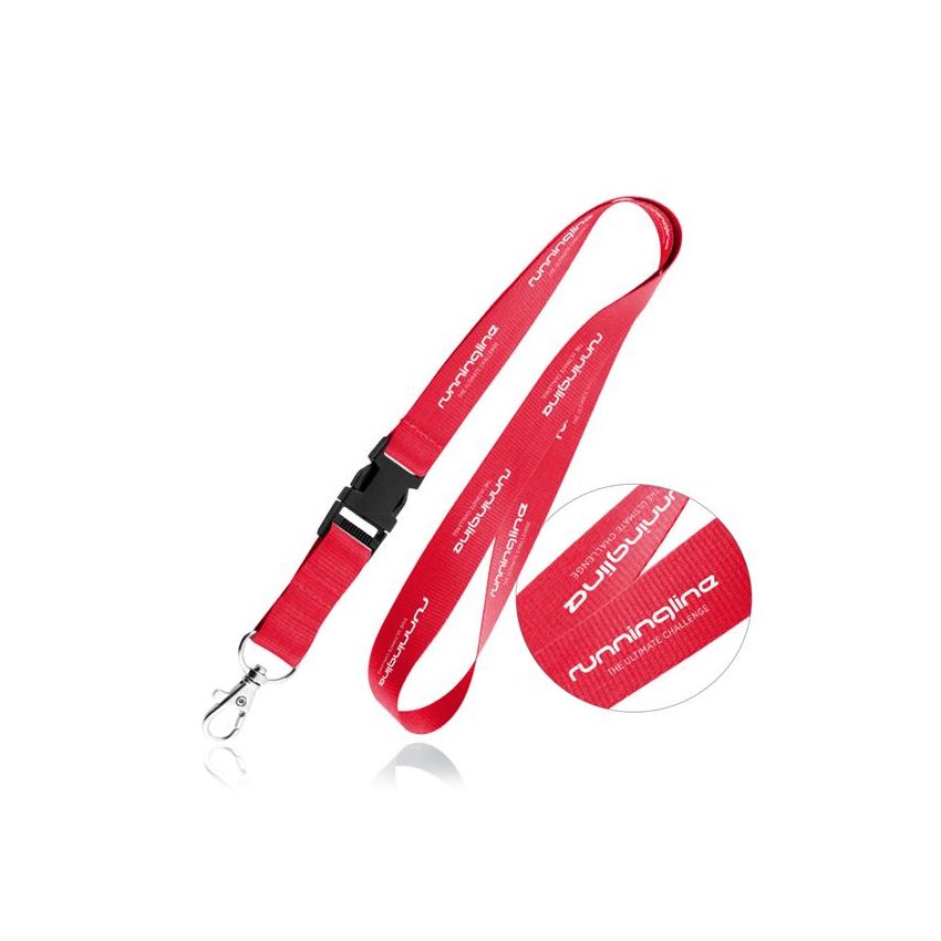 'Lia Polyester Lanyard with Click-Clack Buckle and Snap Hook'