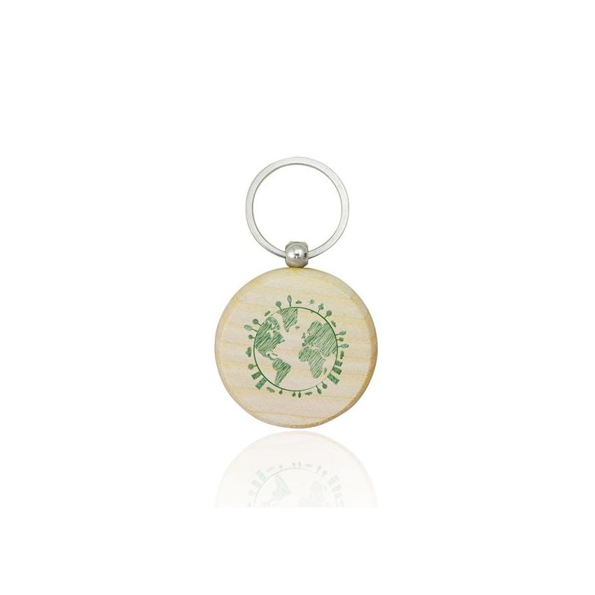 Kris Round Wooden Keyring
