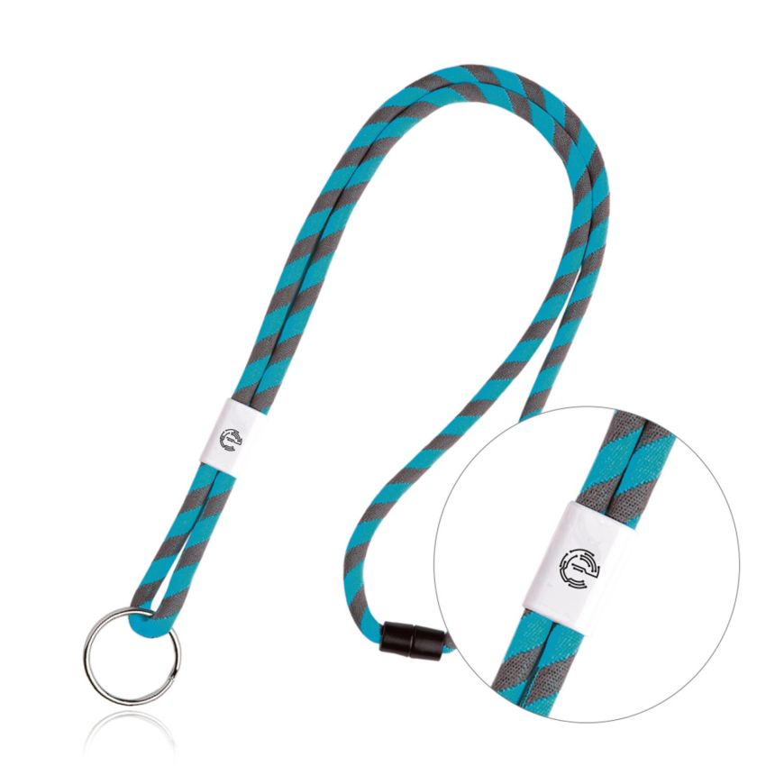 Poley Tubular Lanyard in Terylene with Adjuster and Ring