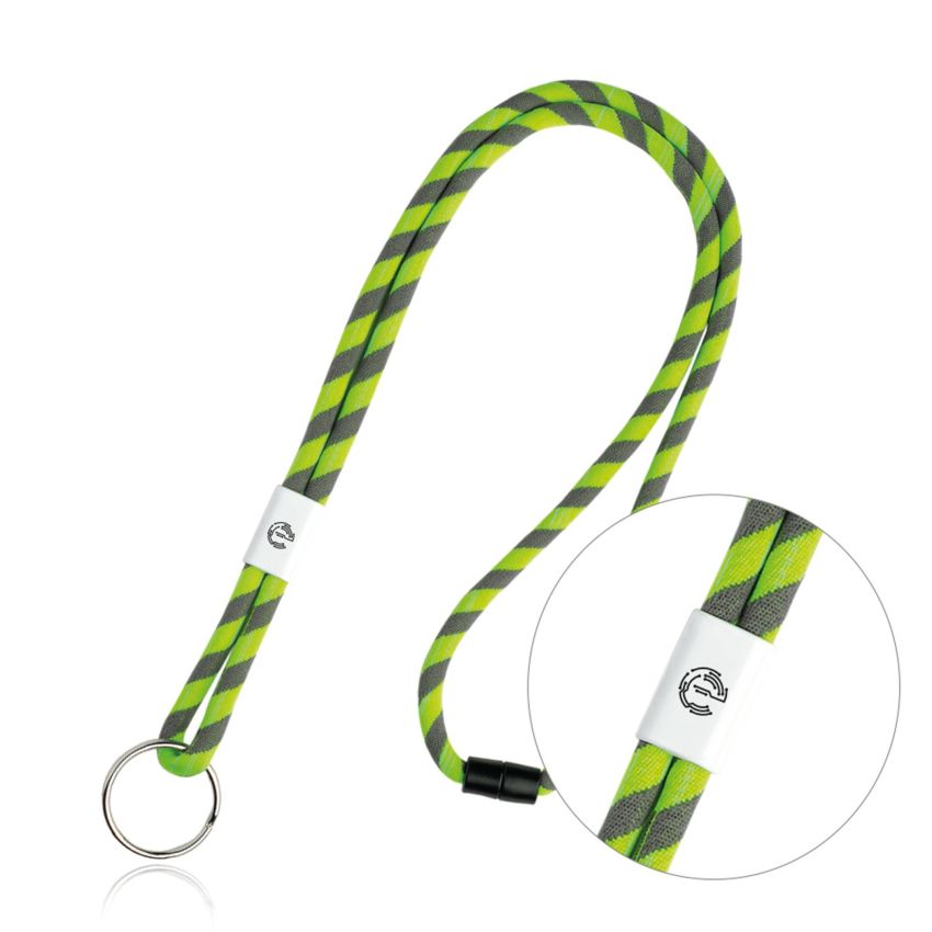 Poley Tubular Lanyard in Terylene with Adjuster and Ring