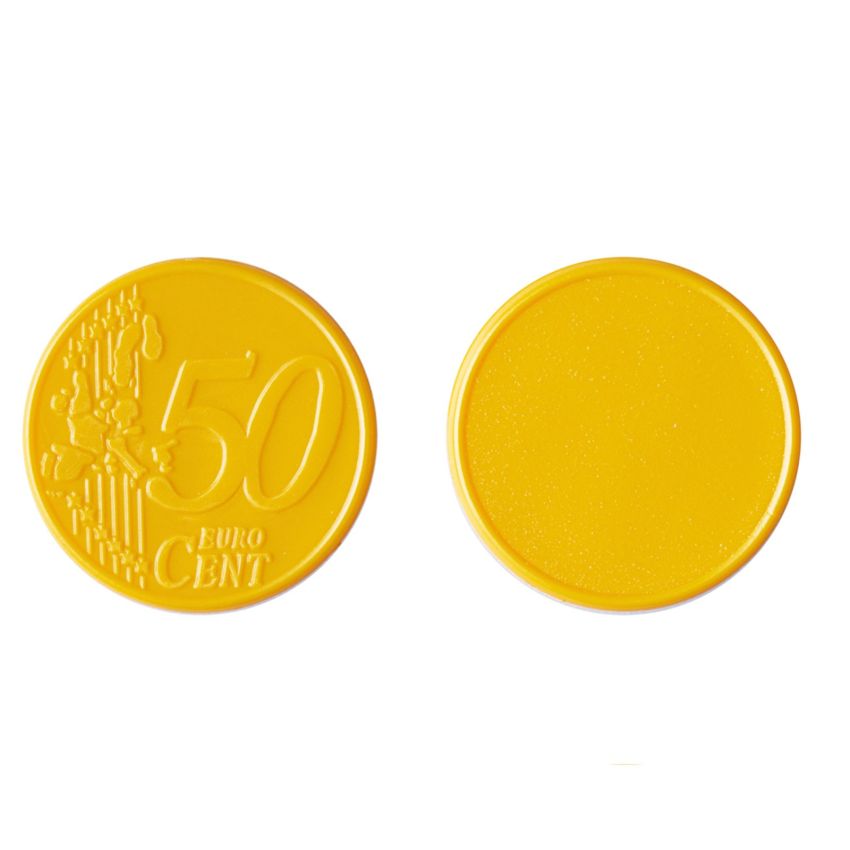 50 Cent Coin Token €0.50 for trolley, PS plastic