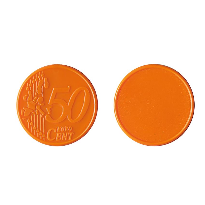 50 Cent Coin Token €0.50 for trolley, PS plastic