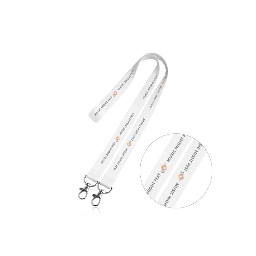 Double Lany Lanyard in polyester with two carabiners