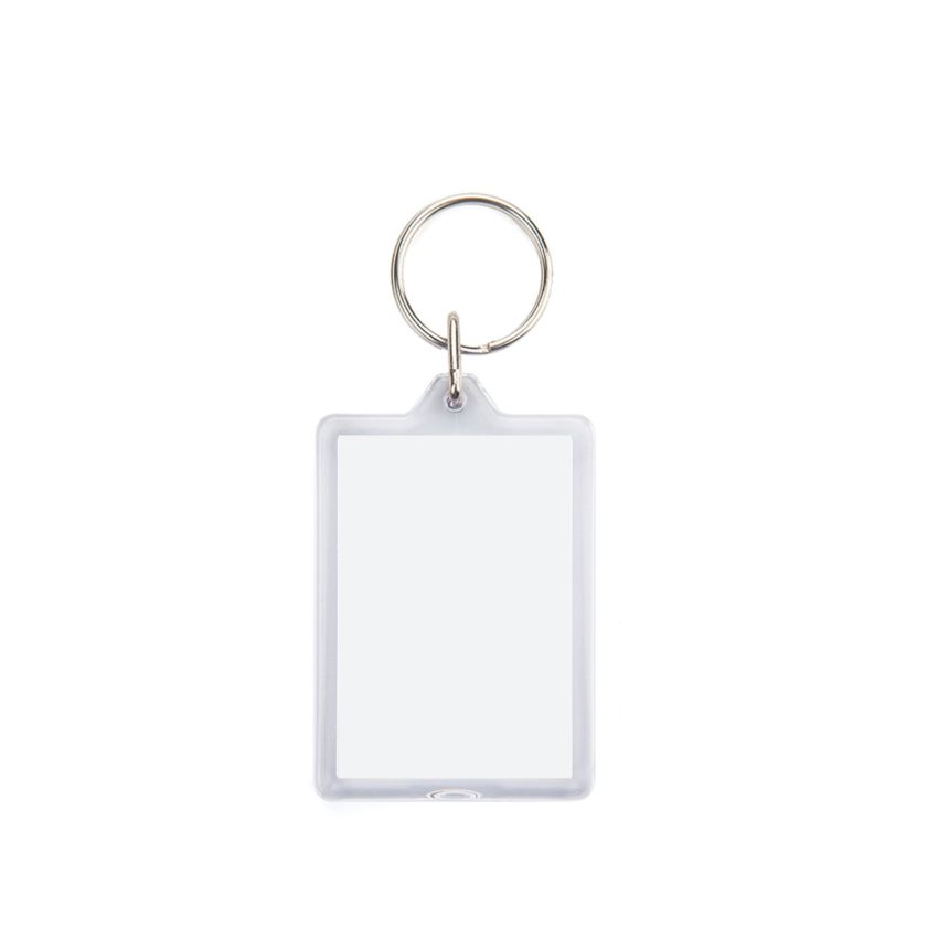 CR-OP Keyring CR-OP rectangular with easy opening, acrylic