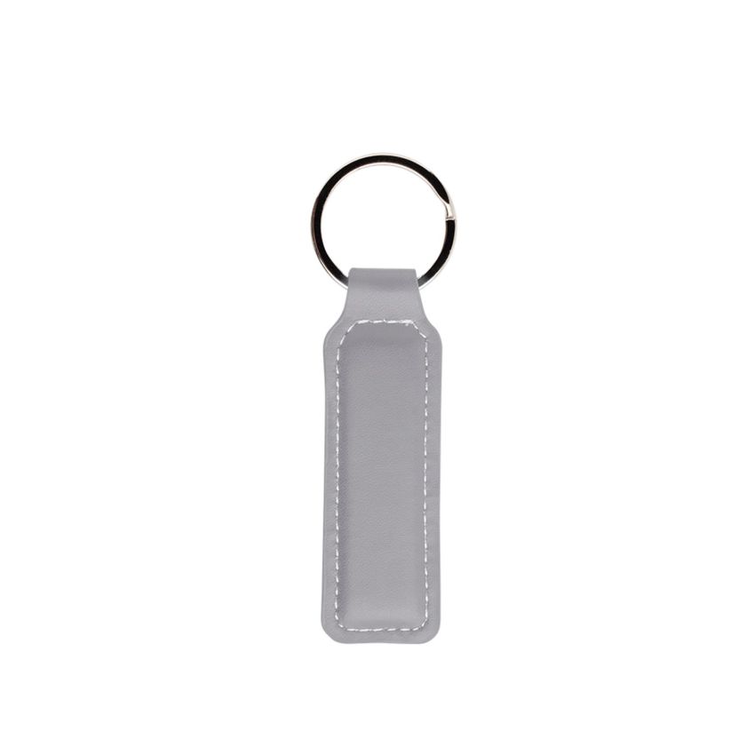 Strakey Rectangular PU Keyring