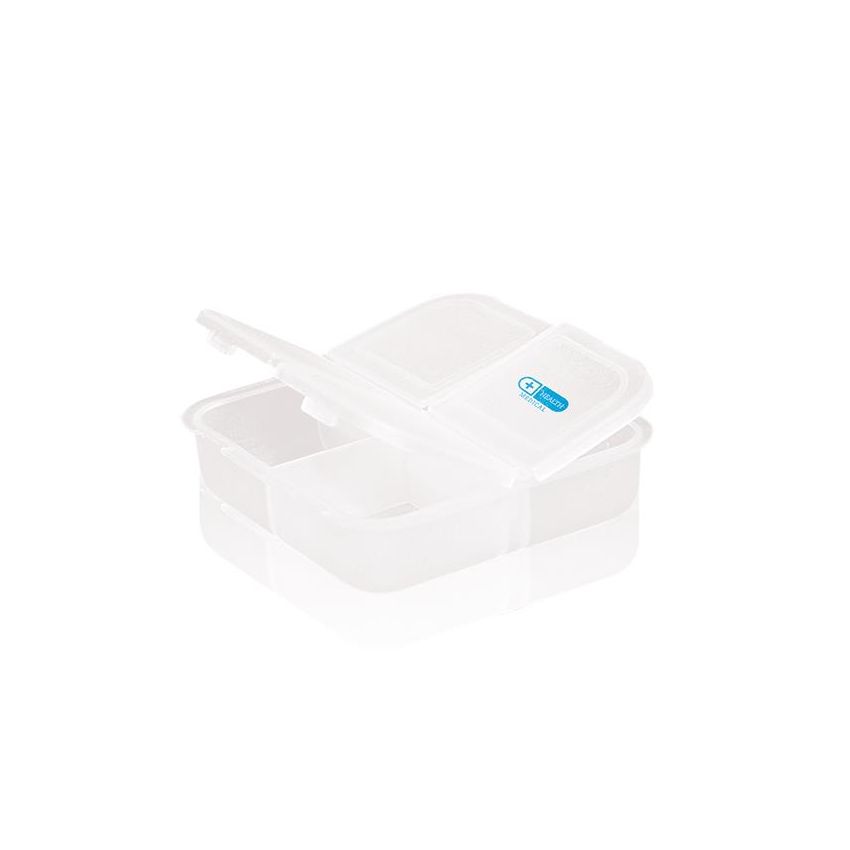 Labox Square Pill Box, 4 Compartments